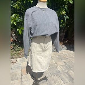 Draper James cream colored denim skirt